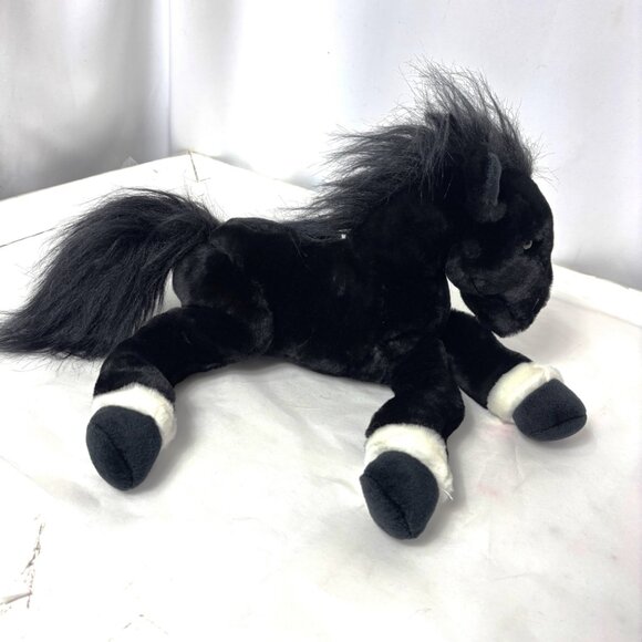 Toys R Us 2003 Black Stallion White trim Retro Y2K Plush EUC - Picture 6 of 11